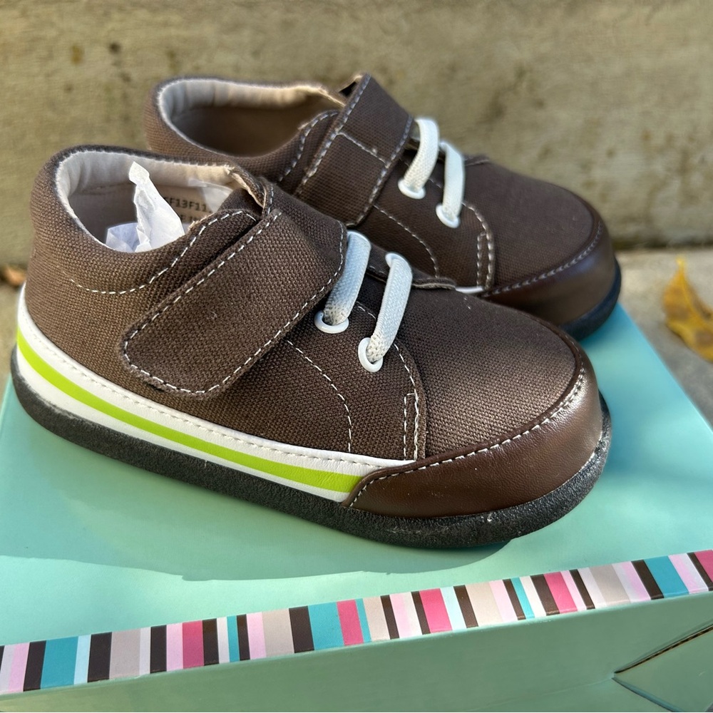 Stylish Brown Baby Walker Shoes with Velcro